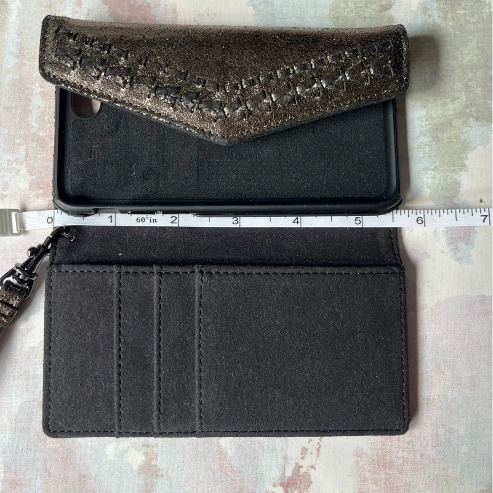 Rebecca Minkoff Black Phone Case Wallet Wristlet (Fits Vintage IPhone 7/8) - Picture 13 of 14